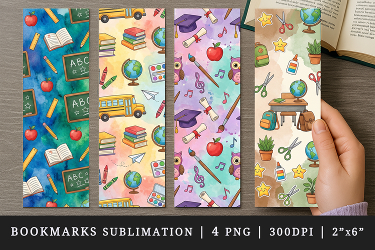 Teacher's Day printable sublimation bookmark design example image 1