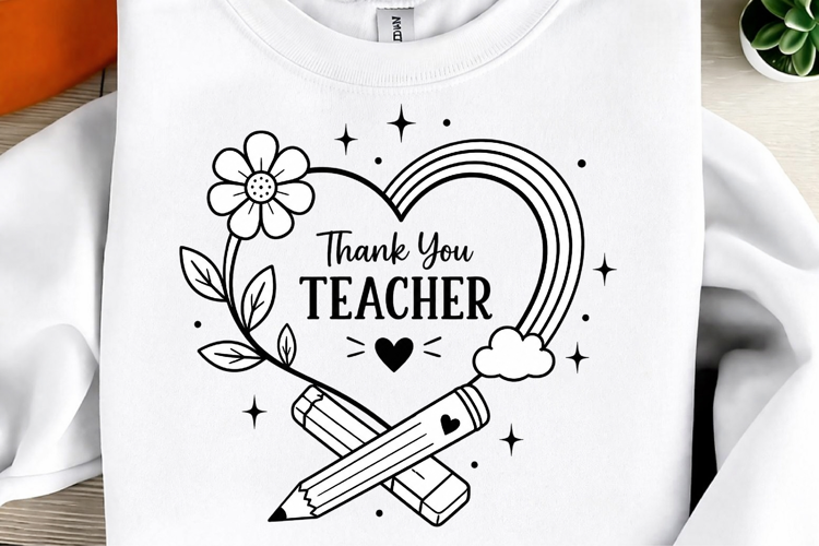 Teacher Split Monogram Png Design