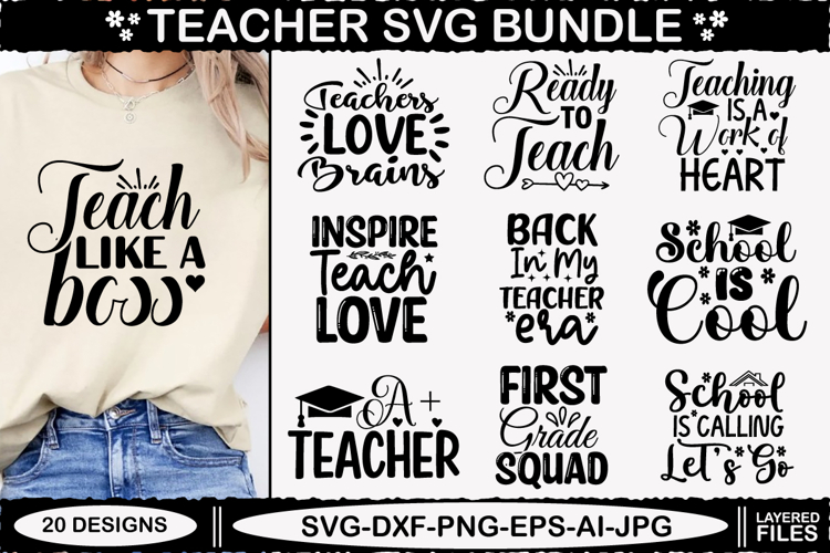 Teacher Svg Bundle, Teacher Quote Svg bundle designs