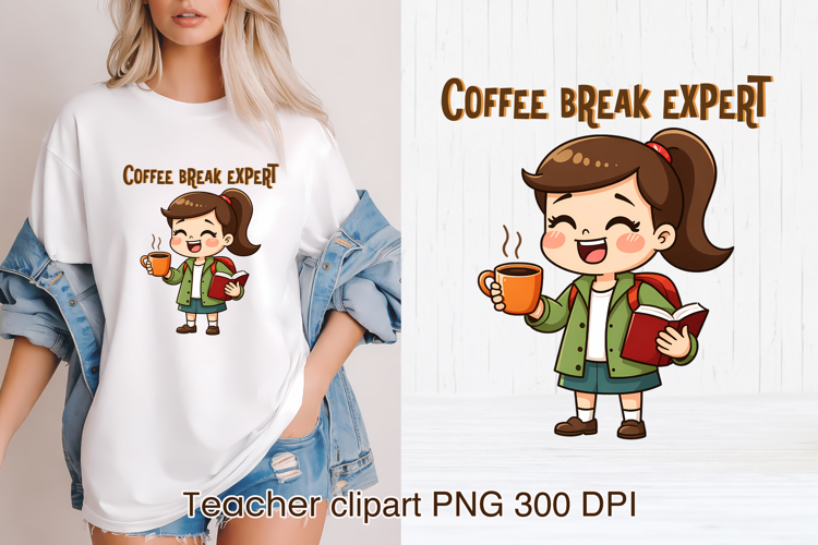 Coffee teacher sublimation | Sarcastic quote teacher clipart