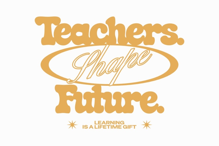 Teachers Shape Future Vintage Urban Quote T-shirt
