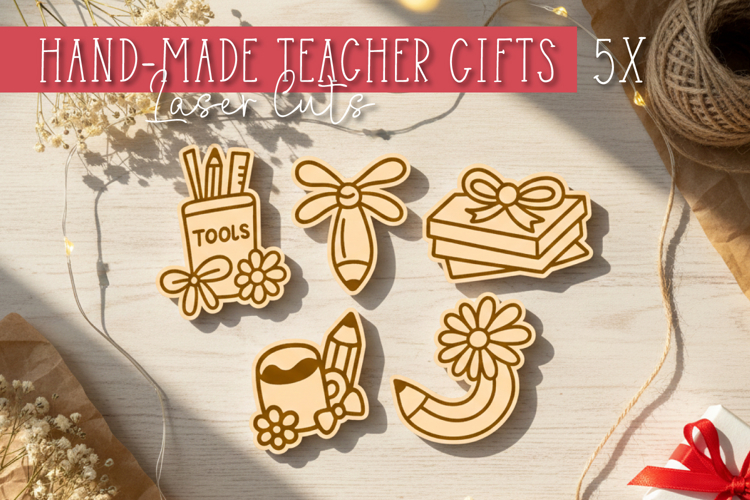 Teacher Hand Made Studs for Gift Laser Cut SVG Templates