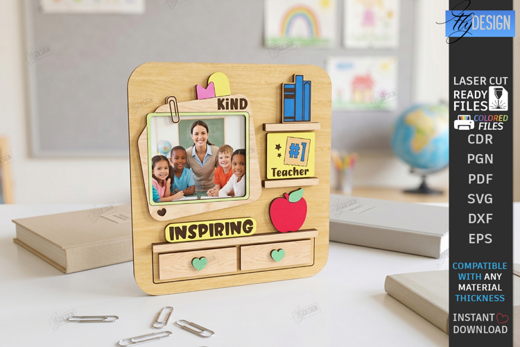 Teachers Miniature Laser Cut | Photo Frame | Gift Idea | CNC