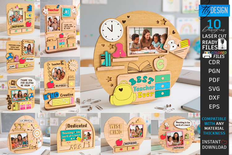Teacher Appreciation Gift Laser Cut Bundle | Photo Frames