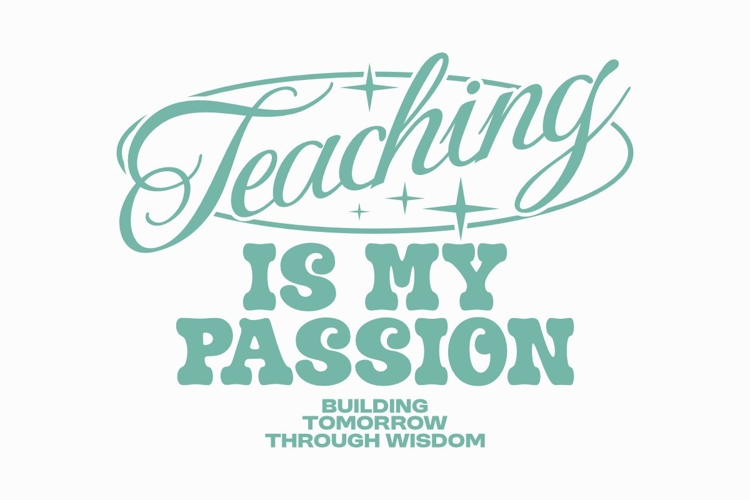 Teaching Is My Passion Vintage Urban Quote