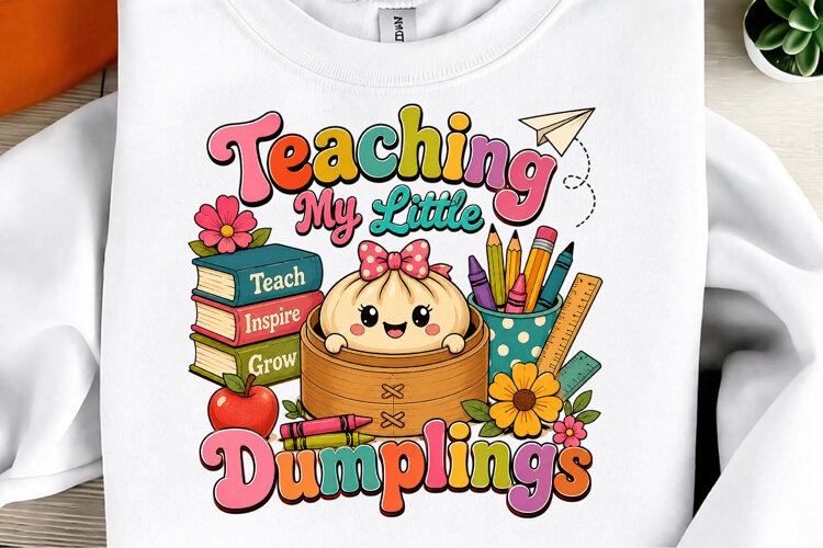 Teaching My Little Dumplings Teacher PNG example image 1