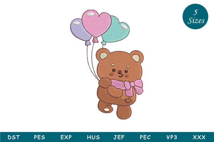 Teddy Bear With Balloons Clipart
