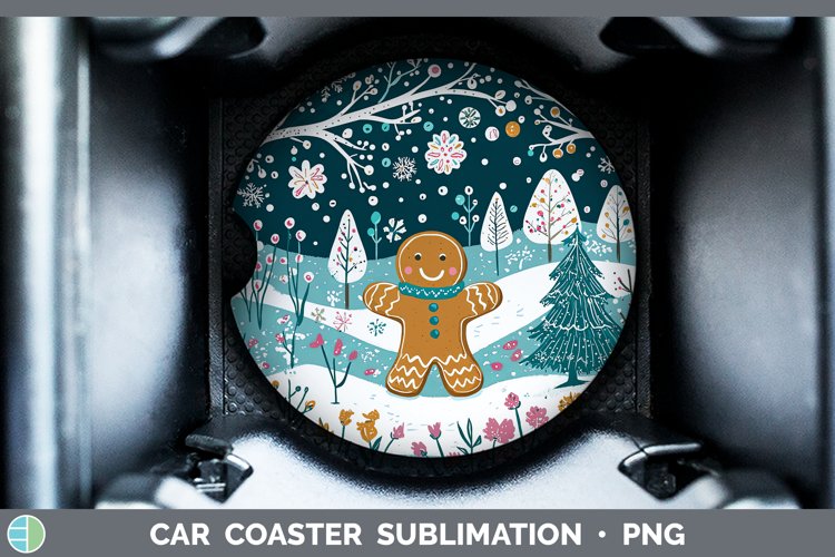 GorgeousTeal Christmas Car Coaster design.