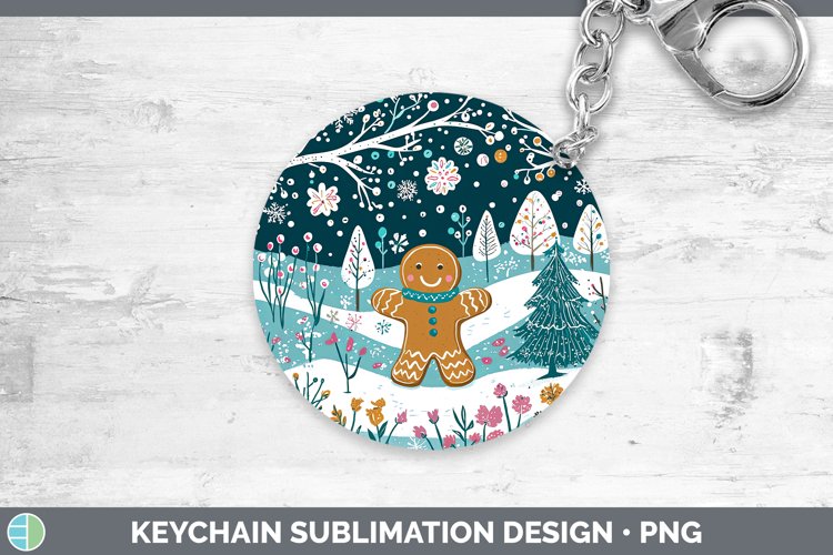 GorgeousTeal Christmas Keychain design.