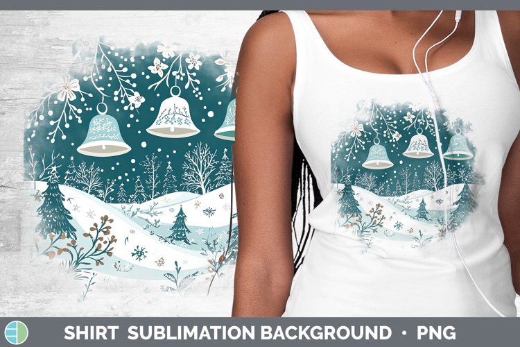 Teal Christmas Jingle Bells Shirt Sublimation Sublimation Ba