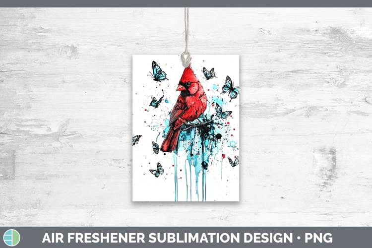 Teal Drips BS01 Cardinal Air Freshener Sublimation Car Fresh