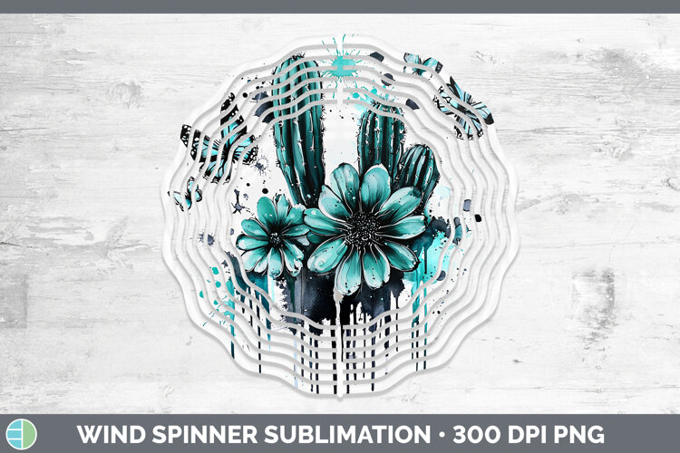 GorgeousTeal Drips Wind Spinner design.
