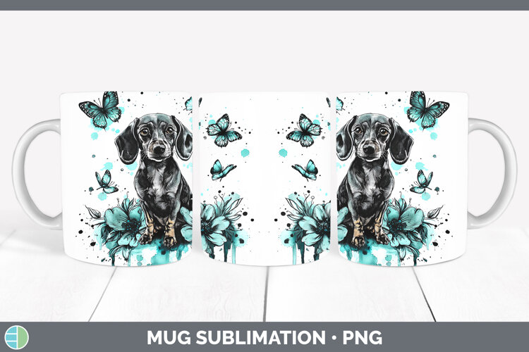GorgeousTeal Drips Mug Wrap design.