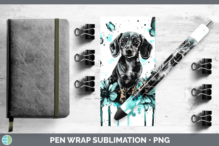 GorgeousTeal Drips Pen Wrap design.