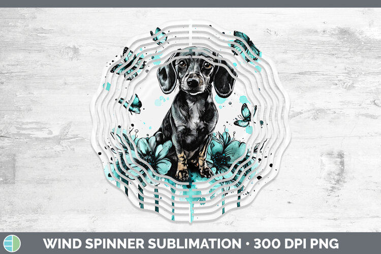 GorgeousTeal Drips Wind Spinner design.