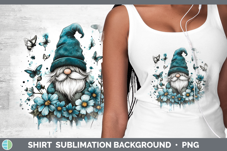 Teal Drips Gnome Shirt Sublimation Sublimation Background De