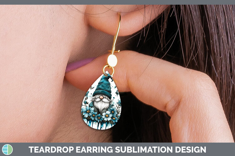 GorgeousTeal Drips Teardrop Earrings design.