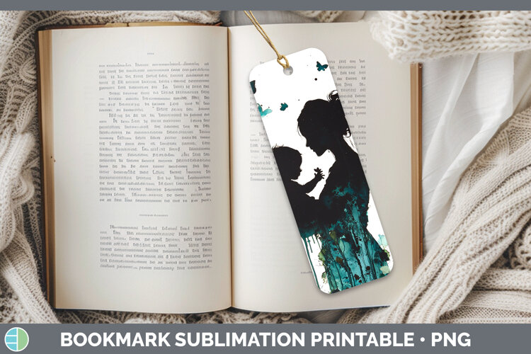 GorgeousTeal Drips Bookmark design.