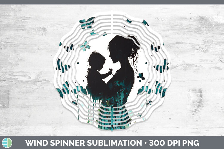 GorgeousTeal Drips Wind Spinner design.