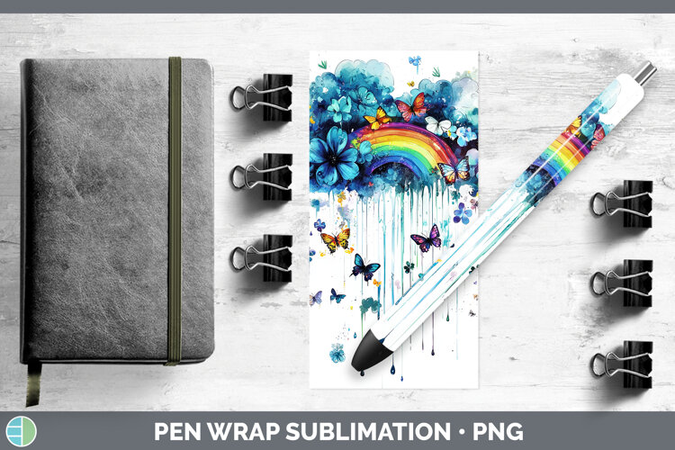 GorgeousTeal Drips Pen Wrap design.