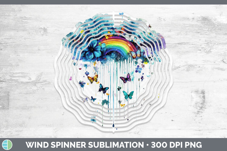 GorgeousTeal Drips Wind Spinner design.