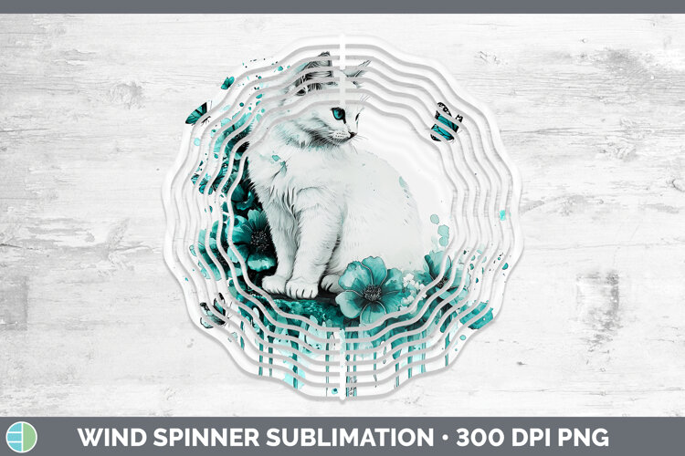 GorgeousTeal Drips Wind Spinner design.