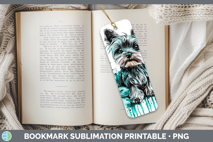 GorgeousTeal Drips Bookmark design.