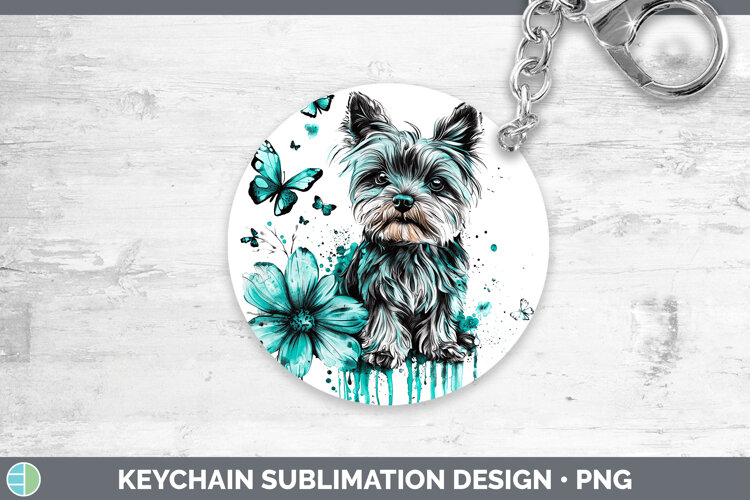 GorgeousTeal Drips Keychain design.