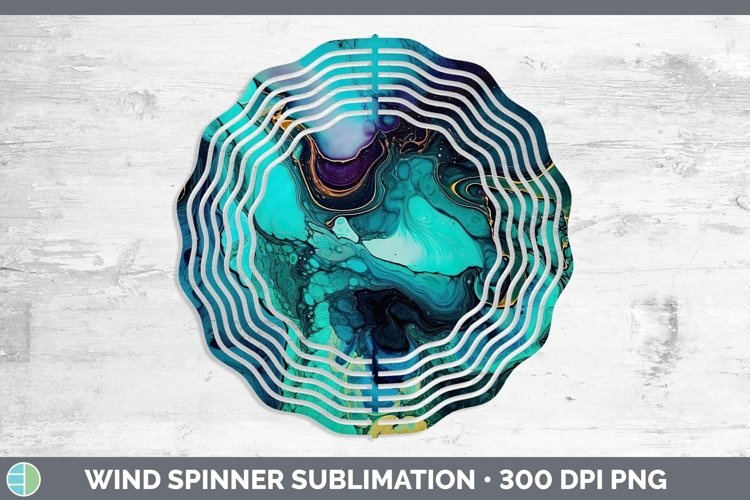 Teal Wind Spinner | Sublimation Spinner Designs