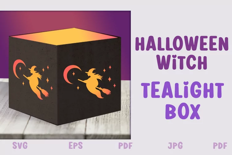 Halloween Tealight Box - SVG cut file