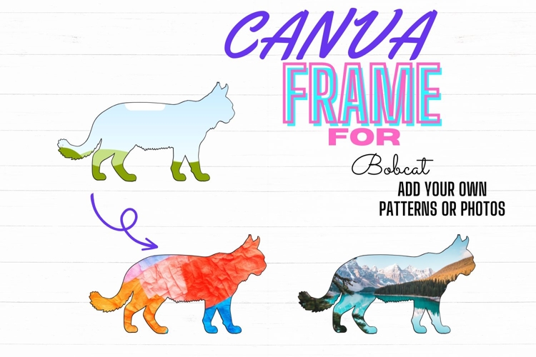 Bobcat Animal Canva Frame Digital Template