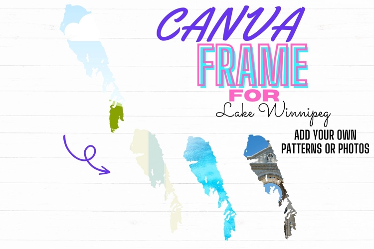 Lake Winnipeg Canva Frame Digital Template