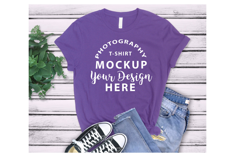 Bella Canvas 3001 Tshirt Mockup TEAM PURPLE