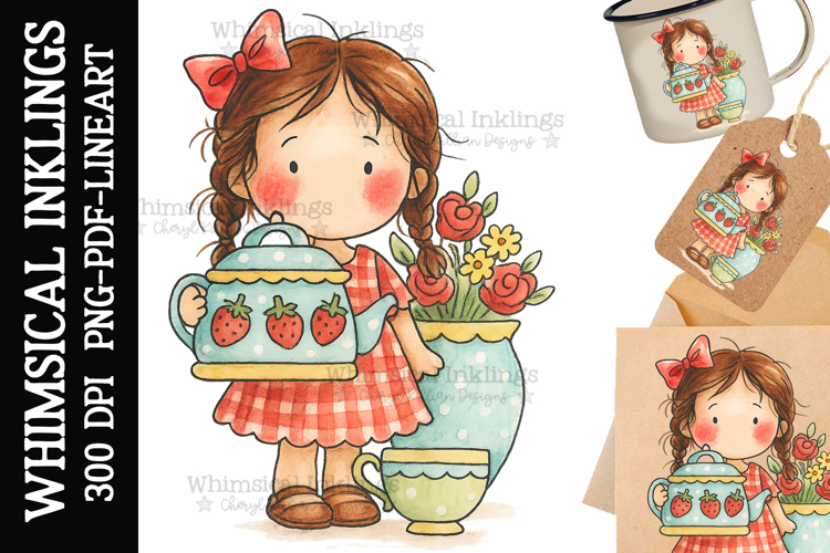 Tea Party Tessa Sublimation Clipart