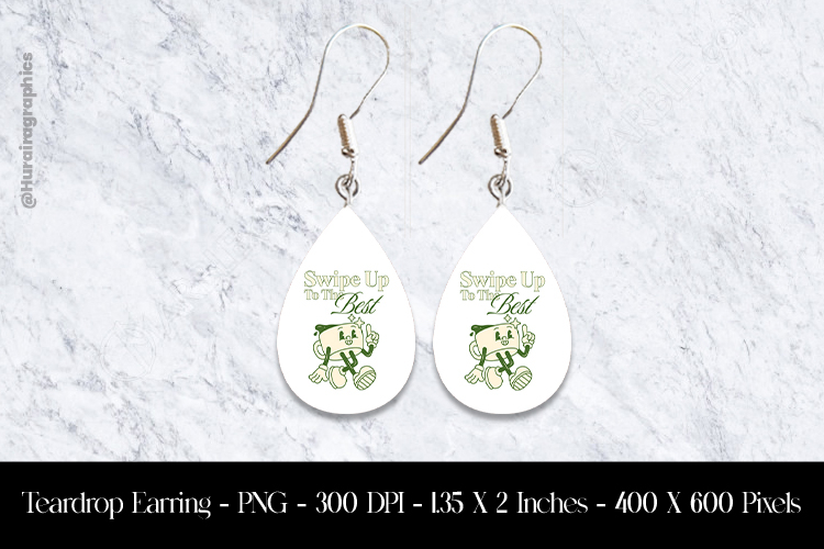 Swipe Up To The Best Teardrop Earring Sublimation