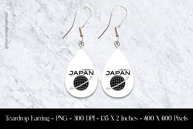 Japan Teardrop Earring Sublimation