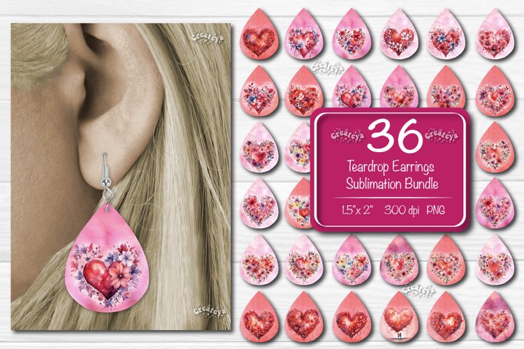 Heart Earrings Svg Image 22