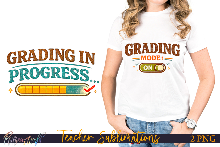 Funny Teacher Sublimations | Retro T Shirt Designs | Grading