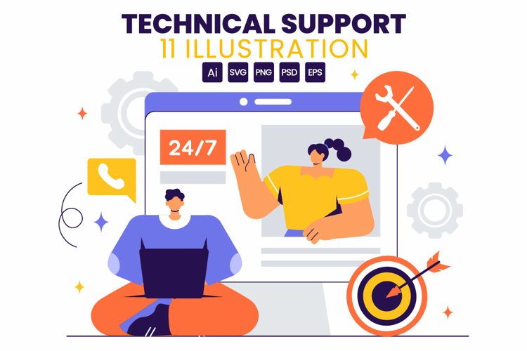 11 Technical Support System Illustration