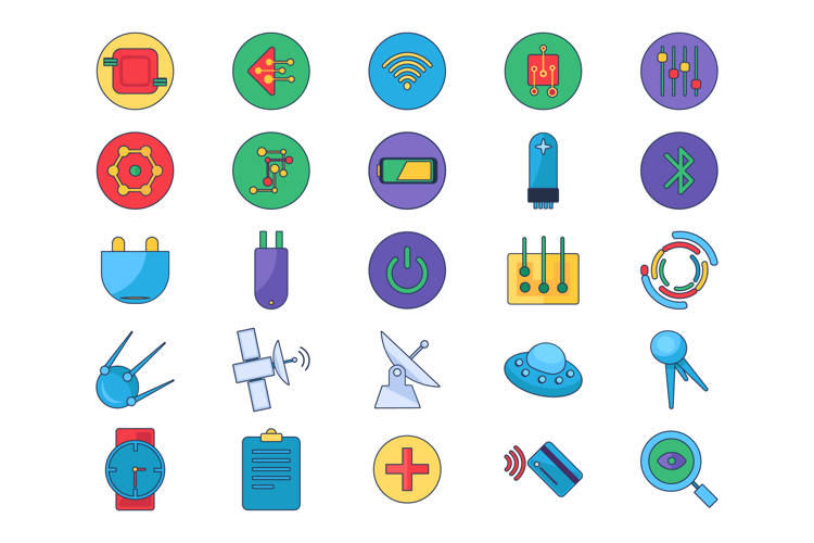 TechPulse Colorful Line Icons