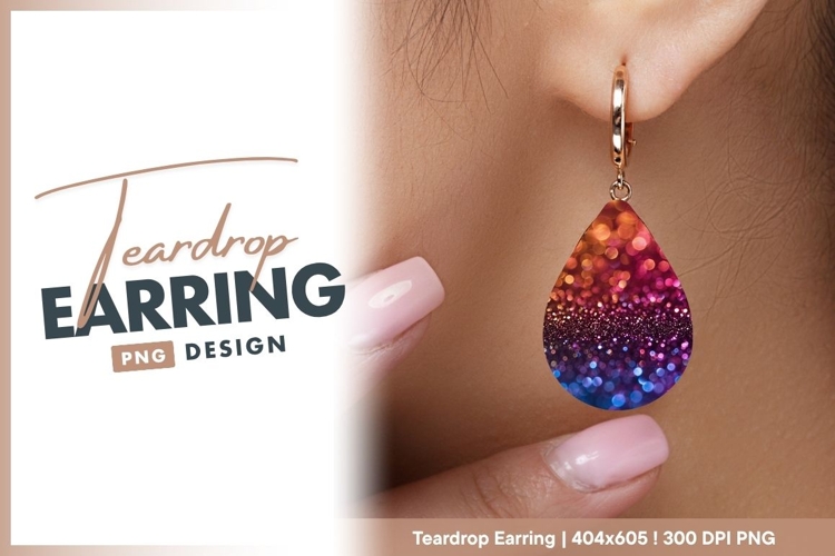 Teardrop Earring Shape With Bokeh Teardrop Earring Png