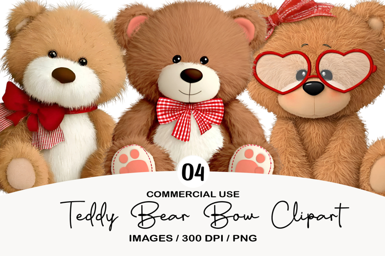 Teddy Bear Bow Clipart