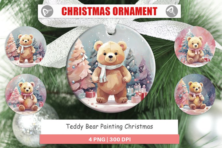 Christmas Ornaments Bear Painting
