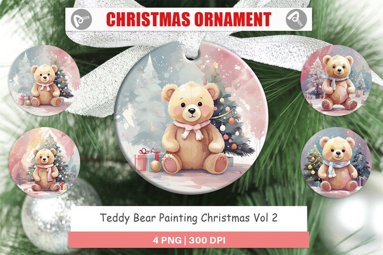 Christmas Ornaments Bear Painting