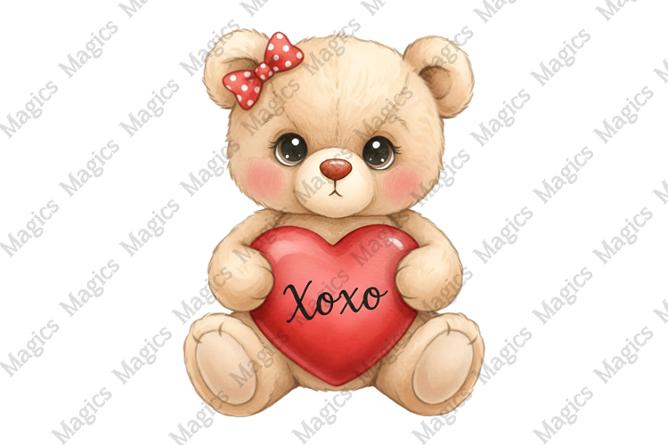 Teddy Bear Valentine Coquette Png