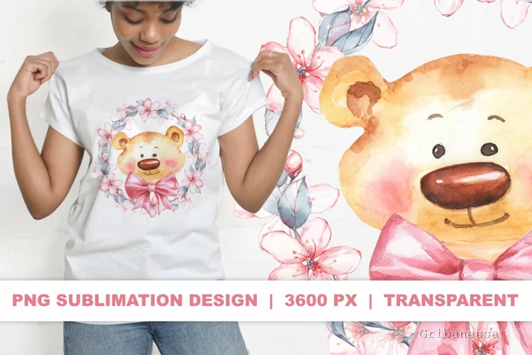 Teddy bear PNG Sublimation design