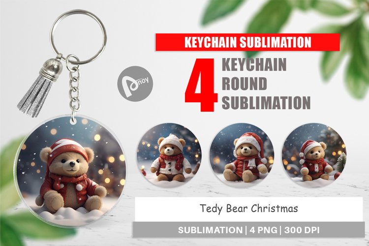 Keychain Tedy Bear Christmas