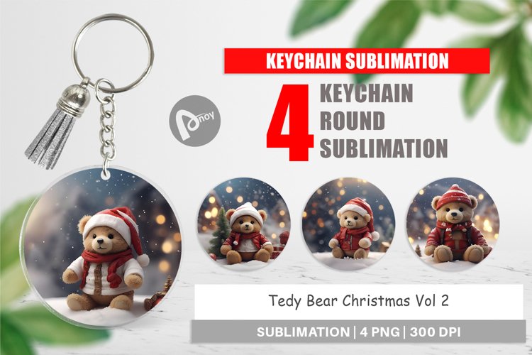 Keychain Tedy Bear Christmas