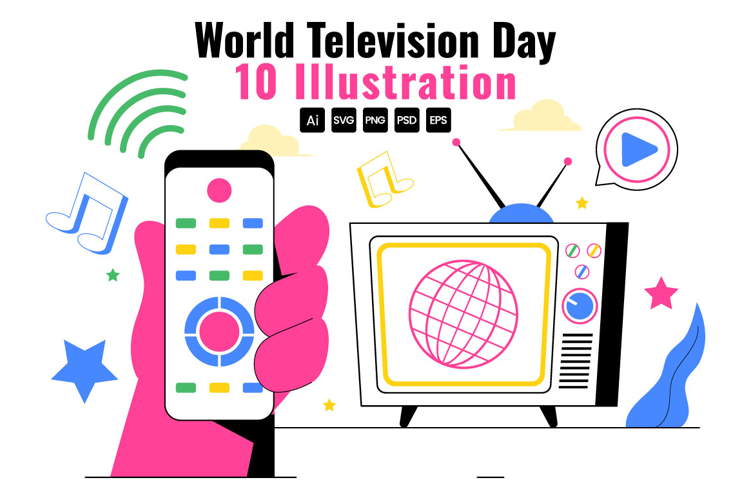 10 World Television Day Illustration
