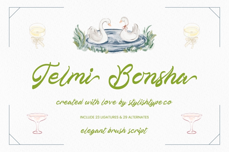 Telmi Bonsha - Elegant Brush Script